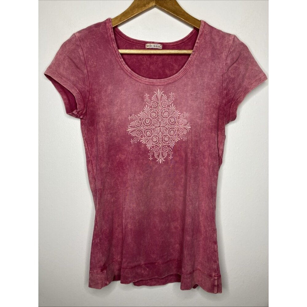 Vintage 90's Y2K XCIT USA Pink Top Women's Medium READ